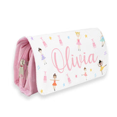 Personalised Children’s Pencil Case | Pencil Case for Girls, Pencil Case for Boys - Back to School | Custom Kids Pencil Case - Ballerinas
