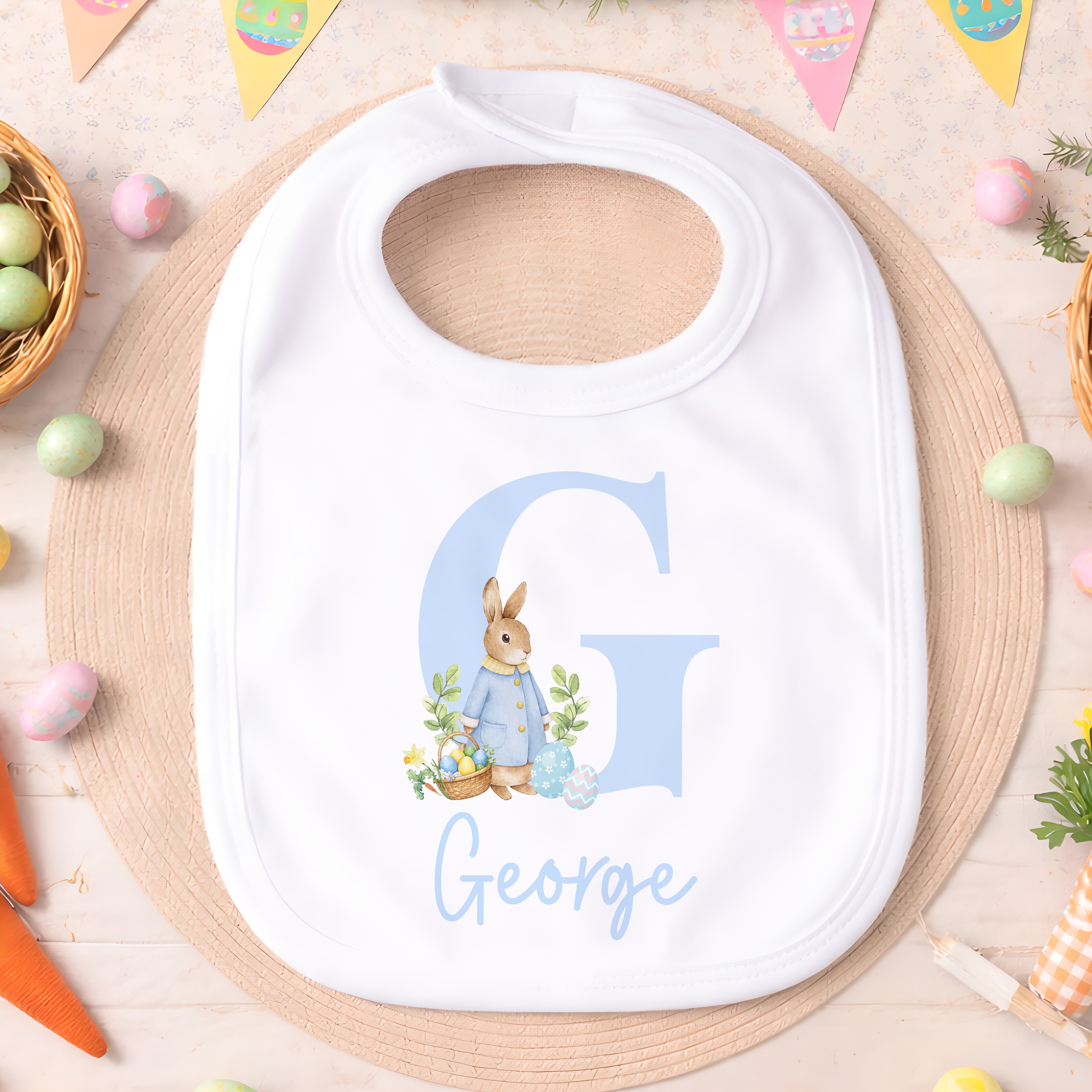 Personalised Easter Pyjamas, Easter Bib | Custom Kids Easter Pyjama Set, Boys & Girls Easter PJ's