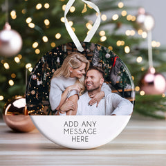 Personalised Christmas Ornament | Custom Photo Christmas Bauble, Personalised Christmas Decoration, Family Christmas | Photo Upload & Message