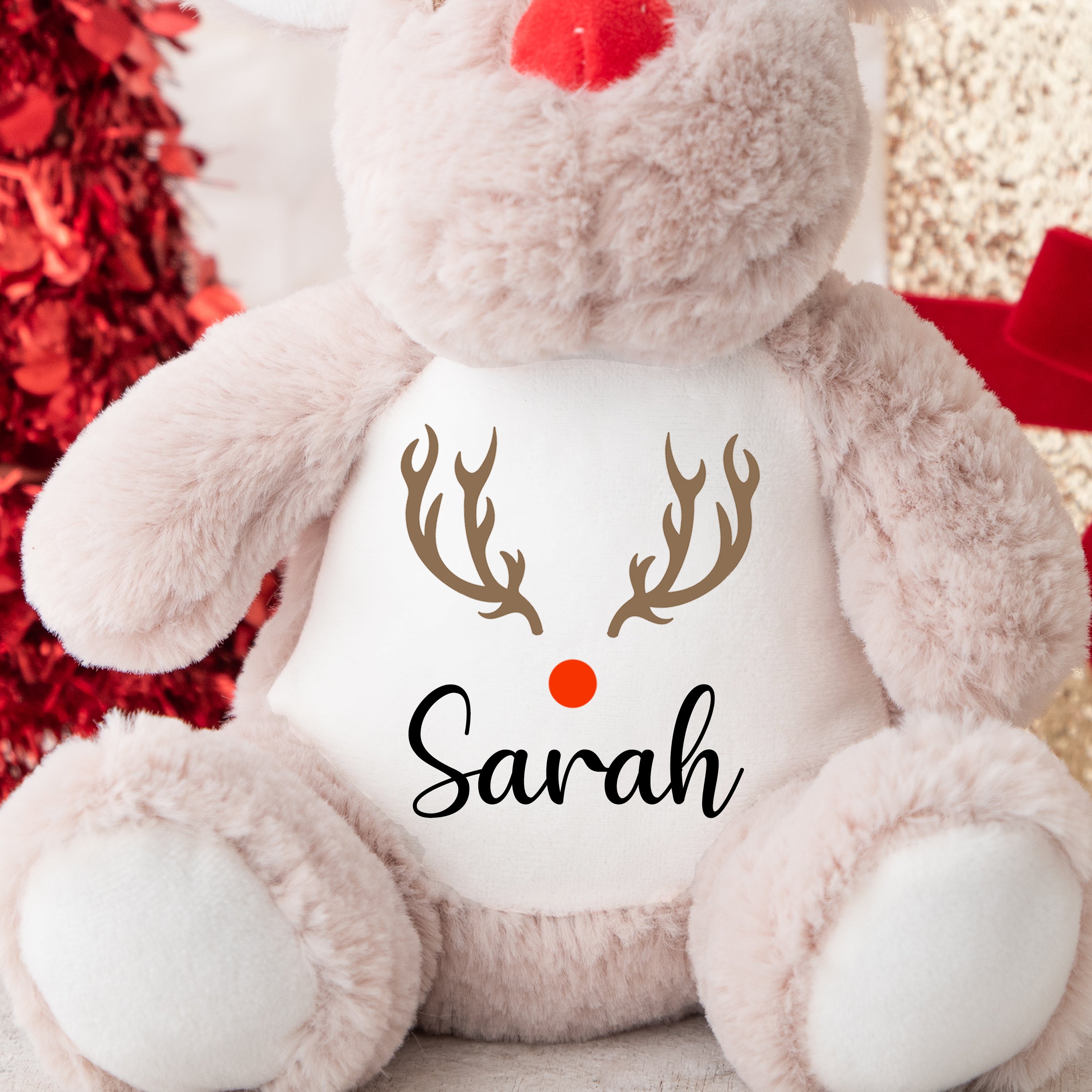 Personalised Christmas Teddy | Reindeer Teddy | Personalised Christmas Gift, Baby Christmas Kids, Children's Christmas Gift | Reindeer