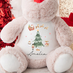Personalised Christmas Teddy | Reindeer Teddy | Personalised Christmas Gift, Baby Christmas Kids, Children's Christmas Gift | Watercolour Christmas