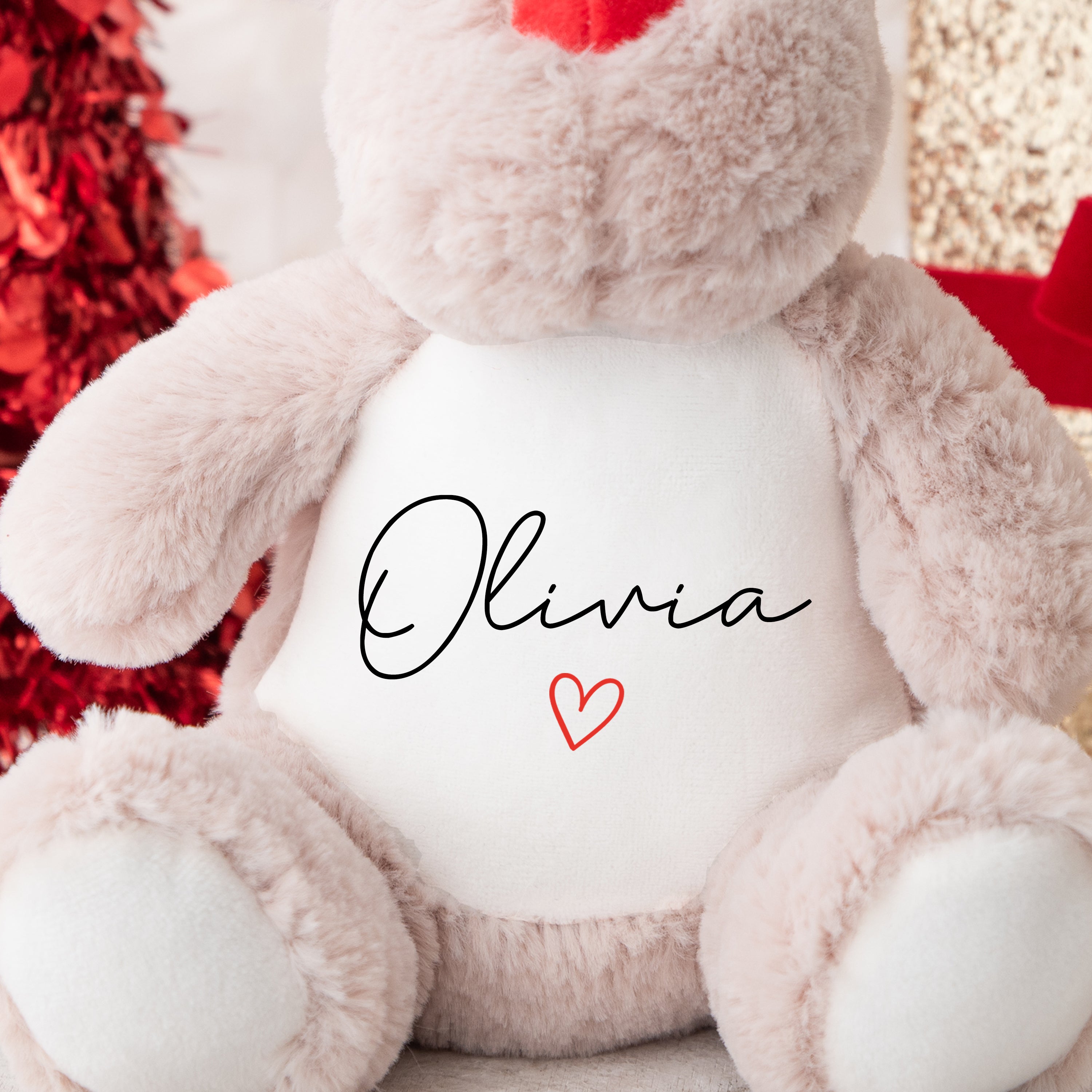Personalised Christmas Teddy | Reindeer Teddy | Personalised Christmas Gift, Baby Christmas Kids, Children's Christmas Gift | Handwritten Heart