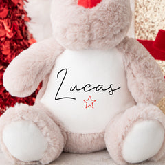 Personalised Christmas Teddy | Reindeer Teddy | Personalised Christmas Gift, Baby Christmas Kids, Children's Christmas Gift | Handwritten Star