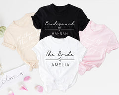Personalised Hen Do T Shirts | Any Colour | Bachelorette Party Shirts, Custom Bridal Party T Shirts, Hen Party T Shirts, Team Bride T-Shirts - Handwritten