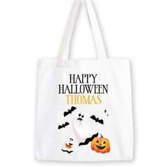 Personalised Halloween Trick or Treat Bag | Ghost | Halloween Tote Bag | Personalised Halloween Gift