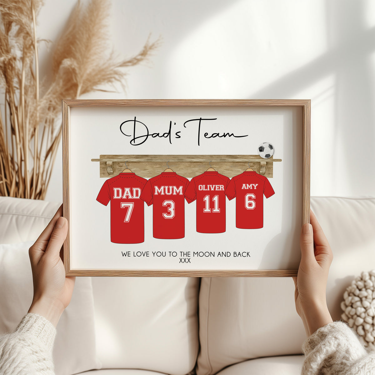 Personalised Father's Day Gift | Personalised Father's Day Football Print | Personalised Dad Print, Dad Gift, Dad's Team, Gifts for Dad