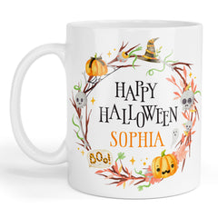 Personalised Halloween Mug | Halloween Wreath | Personalised Halloween Gift