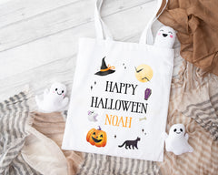 Personalised Halloween Trick or Treat Bag | Happy Halloween | Halloween Tote Bag | Personalised Halloween Gift
