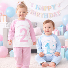 Personalised 1st Birthday Pyjamas, First Bib | Watercolour | When I Wake Up I Will Be 1, Girls 1st Birthday Pyjamas, Boys 1st Birthday Pyjamas