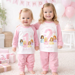 Personalised 1st Birthday Pyjamas, First Bib | Princesses | When I Wake Up I Will Be 1, Boys 1st Birthday Pyjamas