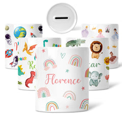Personalised Money Box | Custom Ceramic Money Pot | Personalised Kids Keepsake | Personalised Children's Money Box