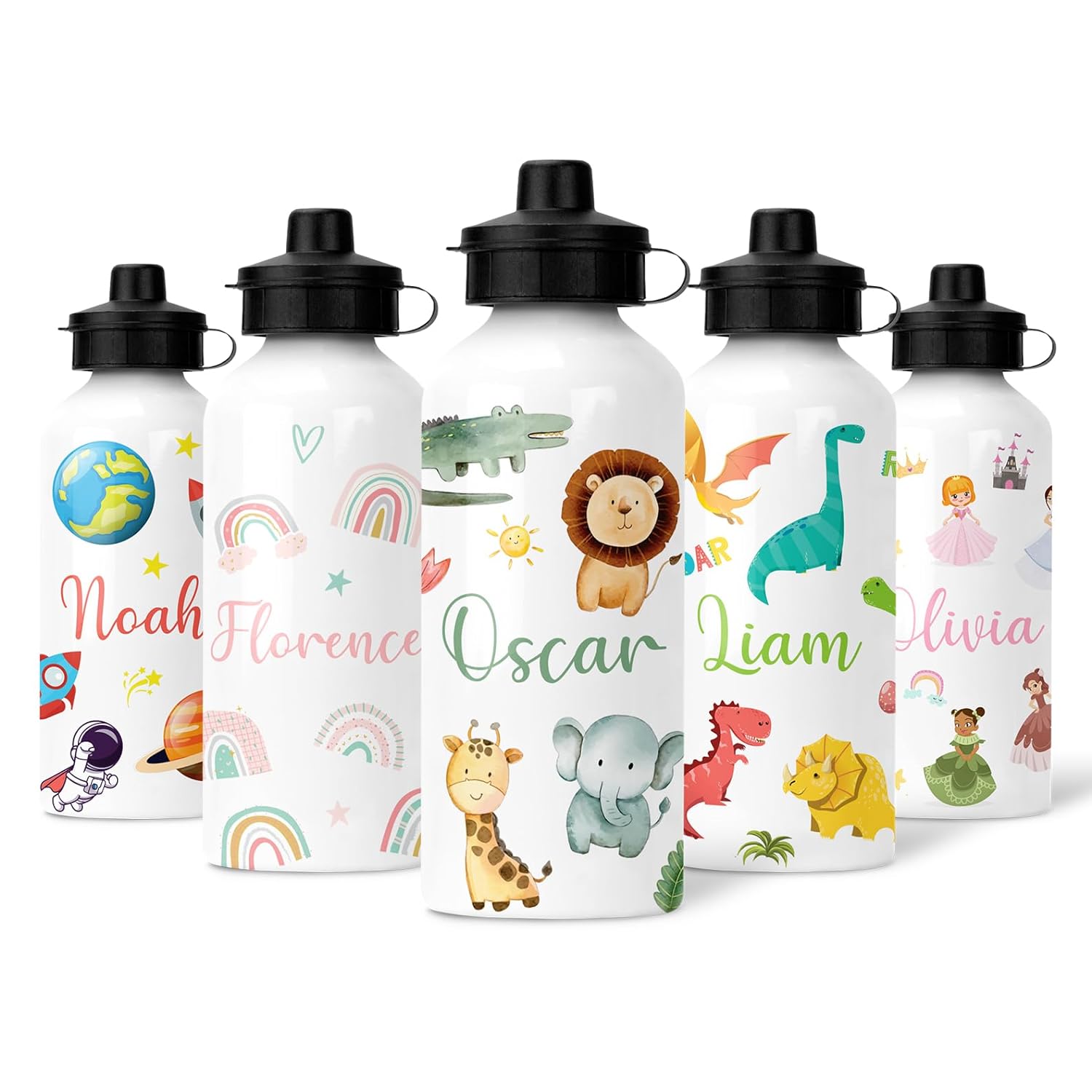 Personalised Kids Water Bottle | Safari | Custom Children's Bottle | Personalised School Bottle | Back to School Bottle, Personalised Boy Bottle, Personalised Girl Bottle
