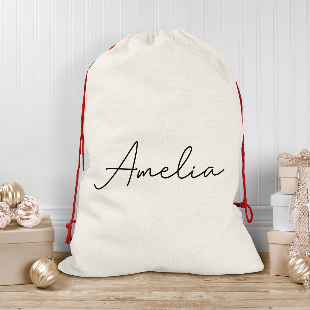 Personalised Christmas Sack | Custom Christmas Stocking | Custom Santa Sack For Kids, Children's Christmas Sack - Handwritten