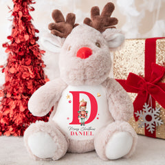 Personalised Christmas Teddy | Reindeer Teddy | Personalised Christmas Gift, Baby Christmas Kids, Children's Christmas Gift | Nutcracker Initial
