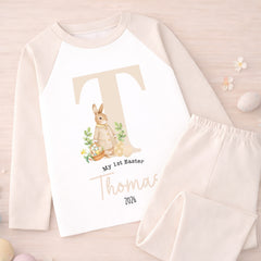 Personalised 1st Easter Pyjamas, Easter Bib | Custom Boys & Girls First Easter Baby Grow, Baby's Easter Romper