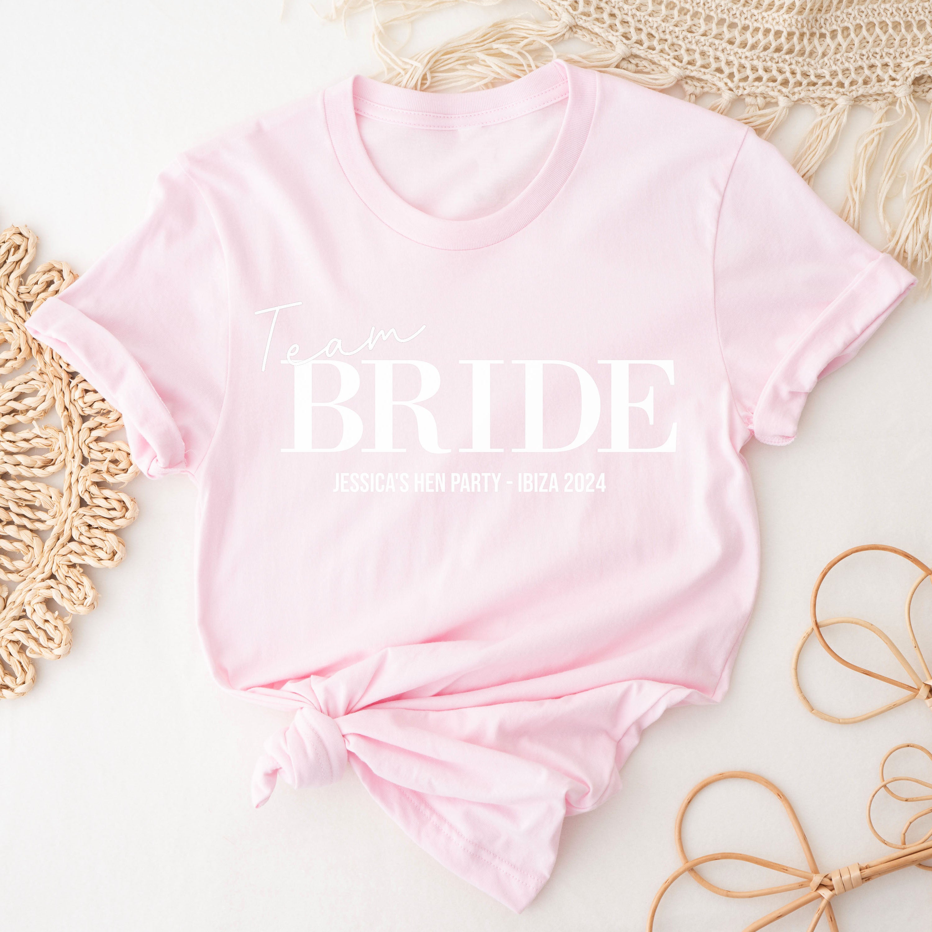 Personalised Hen Do T Shirts | Any Colour | Bachelorette Party Shirts, Custom Bridal Party T Shirts, Team Bride T-Shirts, Hen Party T Shirts