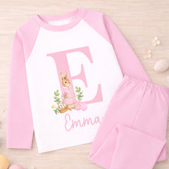 Personalised Easter Pyjamas, Easter Bib | Custom Kids Easter Pyjama Set, Boys & Girls Easter PJ's