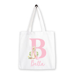 Personalised Easter Bag | Initial Pink or Blue | Personalised Easter Tote, Custom Easter Hunt Bag, Personalised Easter Gift, Easter Basket