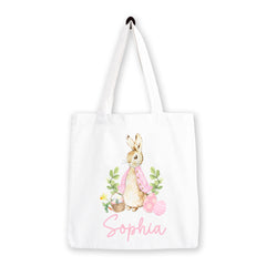 Personalised Easter Bag | Pink or Blue | Personalised Easter Tote, Custom Easter Hunt Bag, Personalised Easter Gift, Easter Basket
