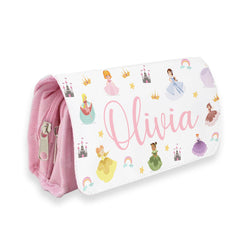 Personalised Children’s Pencil Case | Pencil Case for Girls, Pencil Case for Boys - Back to School | Custom Kids Pencil Case - Princesses