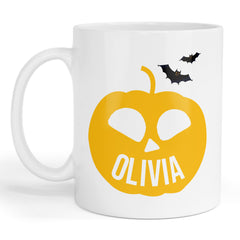 Personalised Halloween Mug | Pumpkin Silhouette | Personalised Halloween Gift