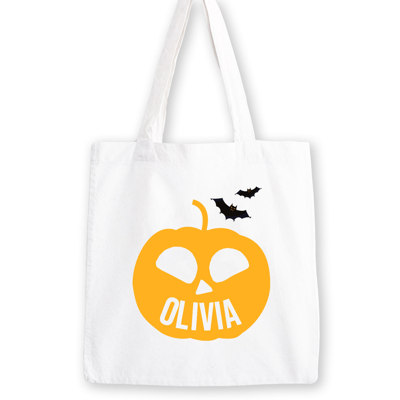 Personalised Halloween Trick or Treat Bag | Pumpkin Silhouette | Halloween Tote Bag | Personalised Halloween Gift