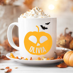 Personalised Halloween Mug | Pumpkin Silhouette | Personalised Halloween Gift
