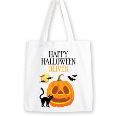 Personalised Halloween Trick or Treat Bag | Pumpkin | Halloween Tote Bag | Personalised Halloween Gift