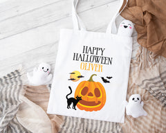 Personalised Halloween Trick or Treat Bag | Pumpkin | Halloween Tote Bag | Personalised Halloween Gift