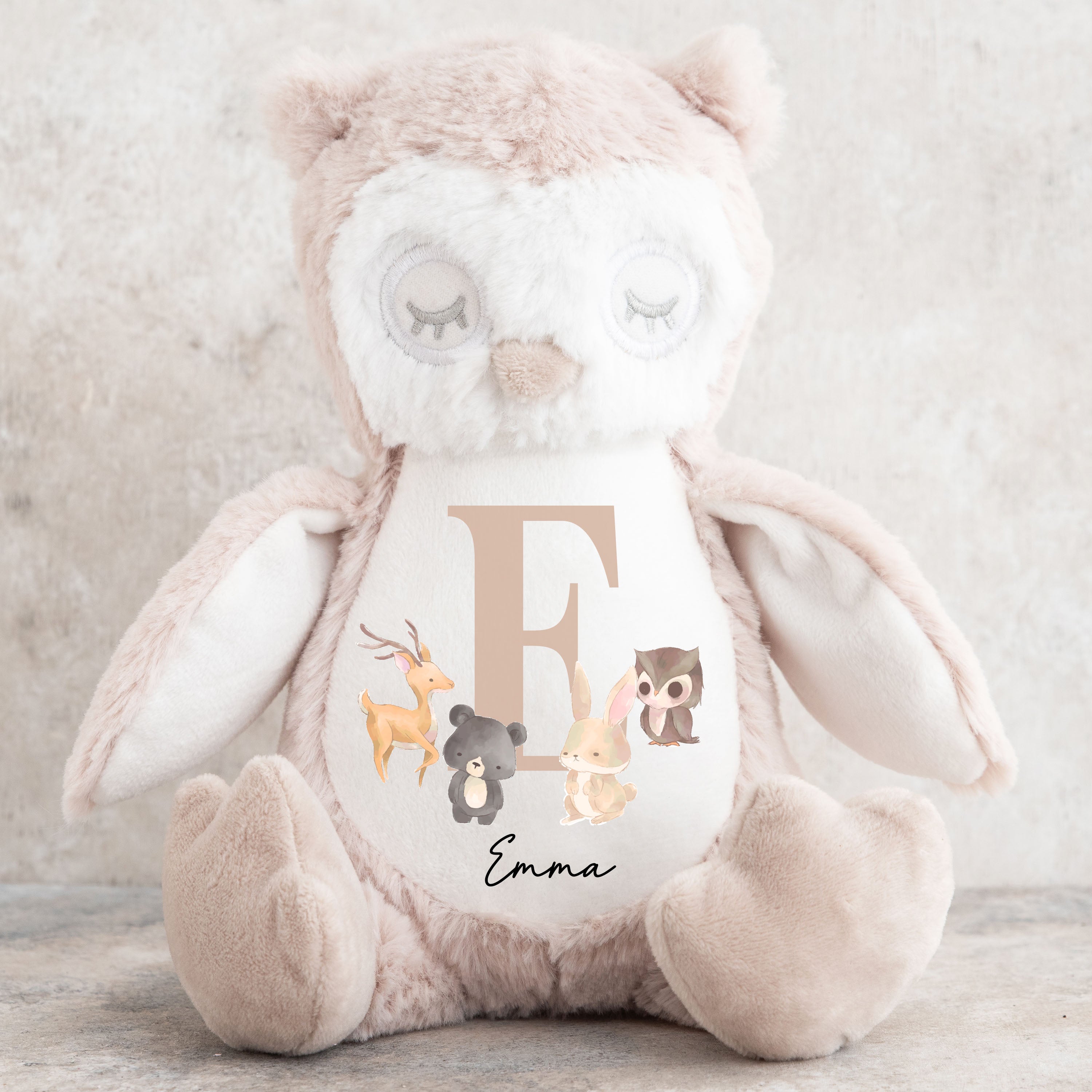 Personalised Teddy | Custom Owl Teddy | Personalised Children's Teddy | Kids Animal, Personalised Birthday Gift, Personalised Animal