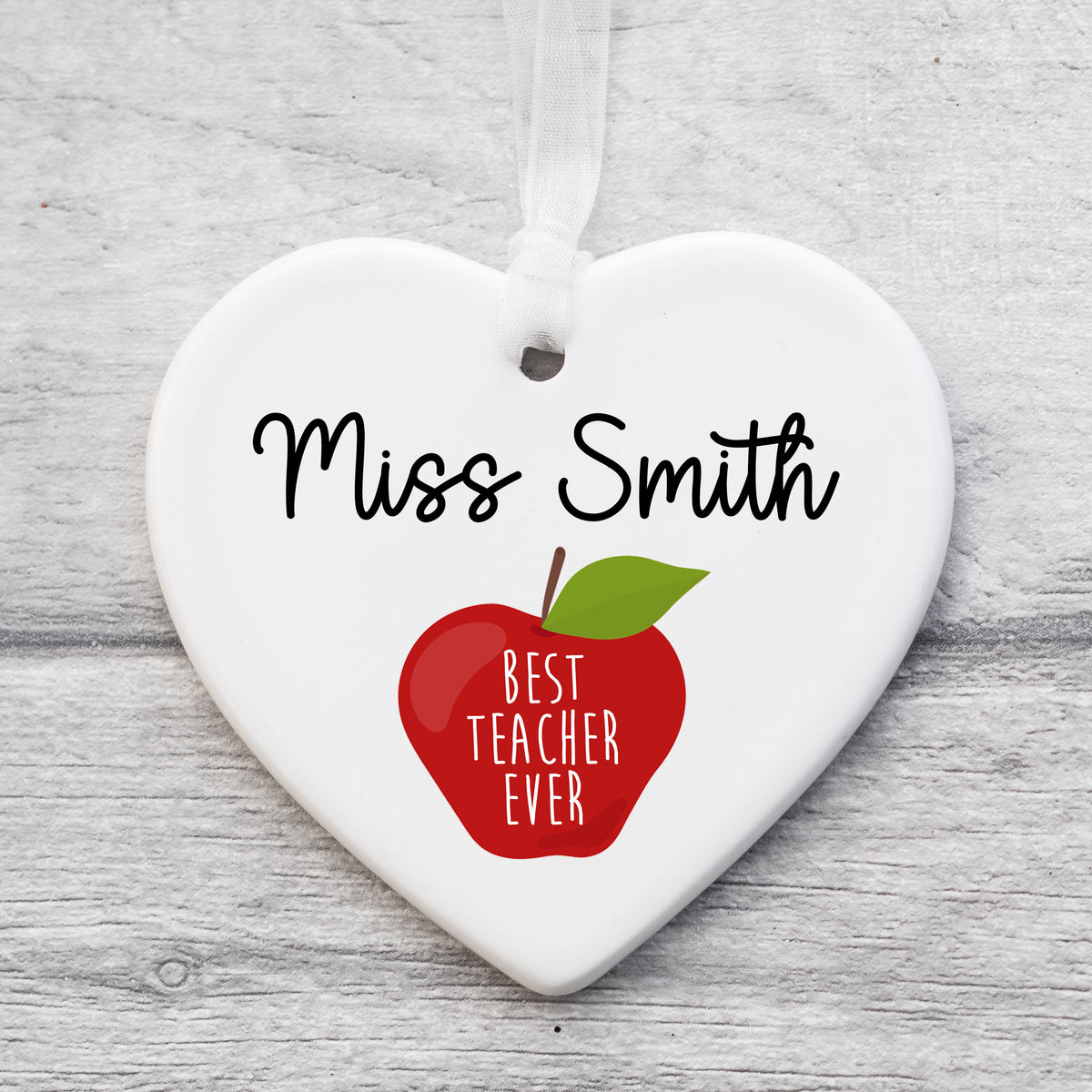Thank You Teacher Gift, Personalised Teacher Ceramic | Personalised Teacher Gift, Teacher Present. End Of Term Gift, TA Gift - Apple