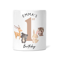 Personalised 1st Birthday Money Box | Personalised 1st Birthday Gift, First Birthday Gift, First Birthday Money Box | 1st Birthday Animals