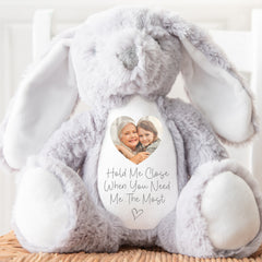 Personalised Memory Teddy | Hold Me Close | In Memory Gift, Memorial Keepsake Present | Memorial Photo Gift, Bereavement Gift | Memory Teddy Bear, Sympathy