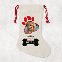Personalised Christmas Sack for Dogs | Custom Pet Christmas Stocking | Dog Christmas Sacks, Personalised Pet Christmas Sacks | Paws Photo