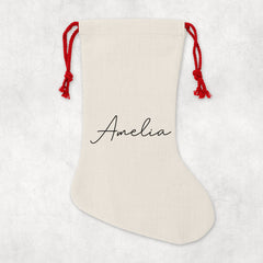 Personalised Christmas Sack | Custom Christmas Stocking | Custom Santa Sack For Kids, Children's Christmas Sack - Handwritten