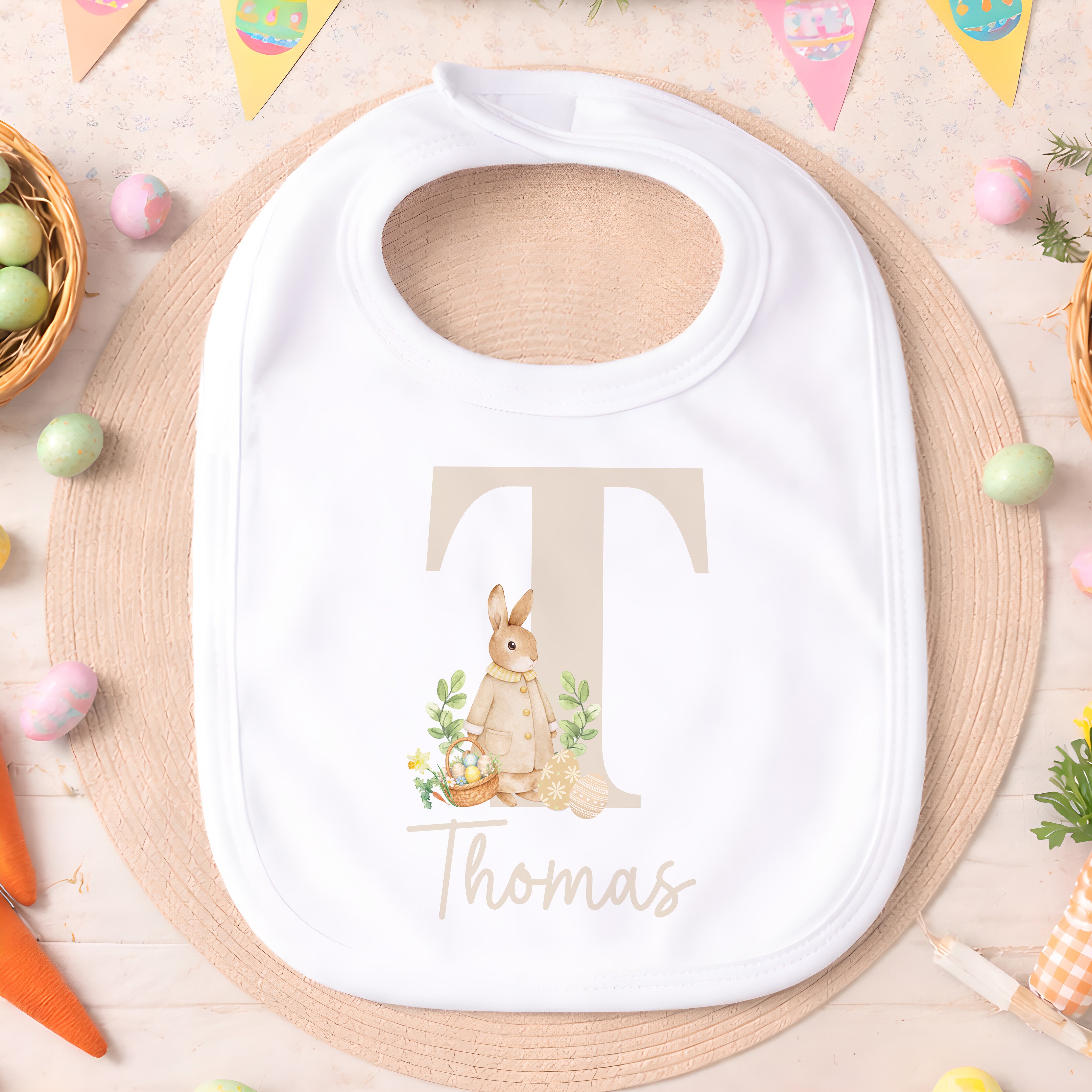 Personalised Easter Pyjamas, Easter Bib | Custom Kids Easter Pyjama Set, Boys & Girls Easter PJ's
