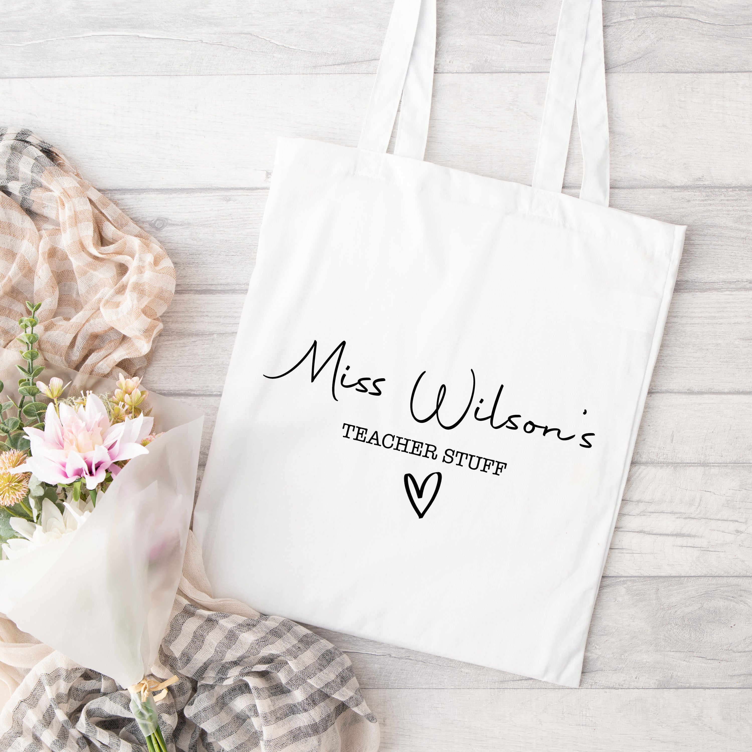 Thank You Teacher Gift, Personalised Teacher Bag | Personalised Teacher Gift, Teacher Present. End Of Term Gift, TA Gift - Teacher Stuff
