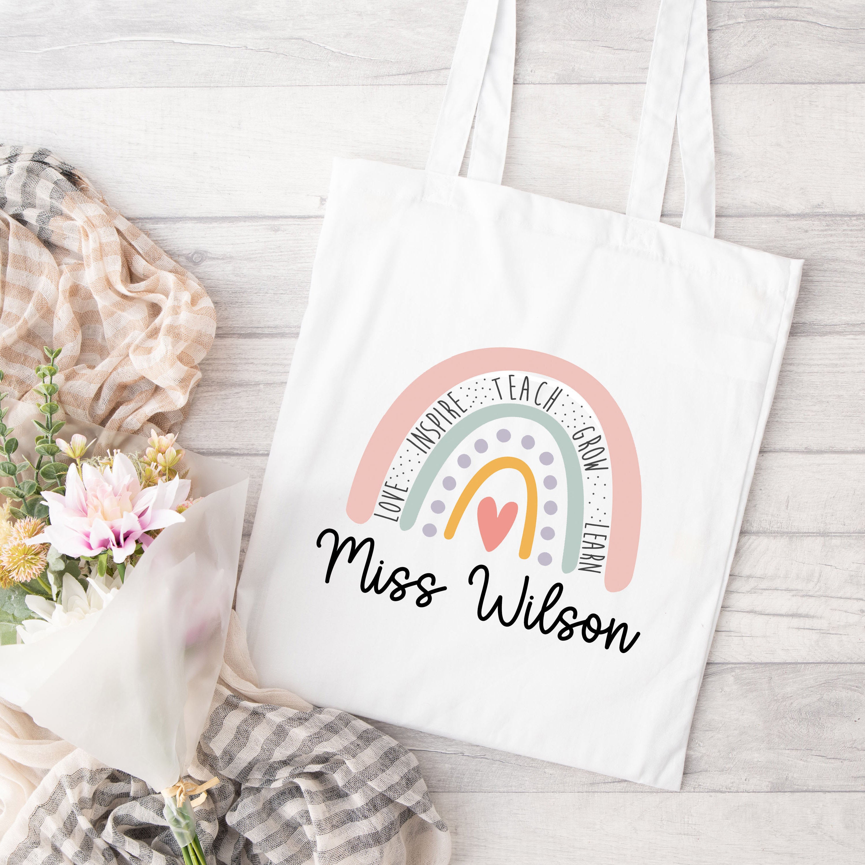 Thank You Teacher Gift, Personalised Teacher Bag | Personalised Teacher Gift, Teacher Present. End Of Term Gift, TA Gift, School Leaver Gift