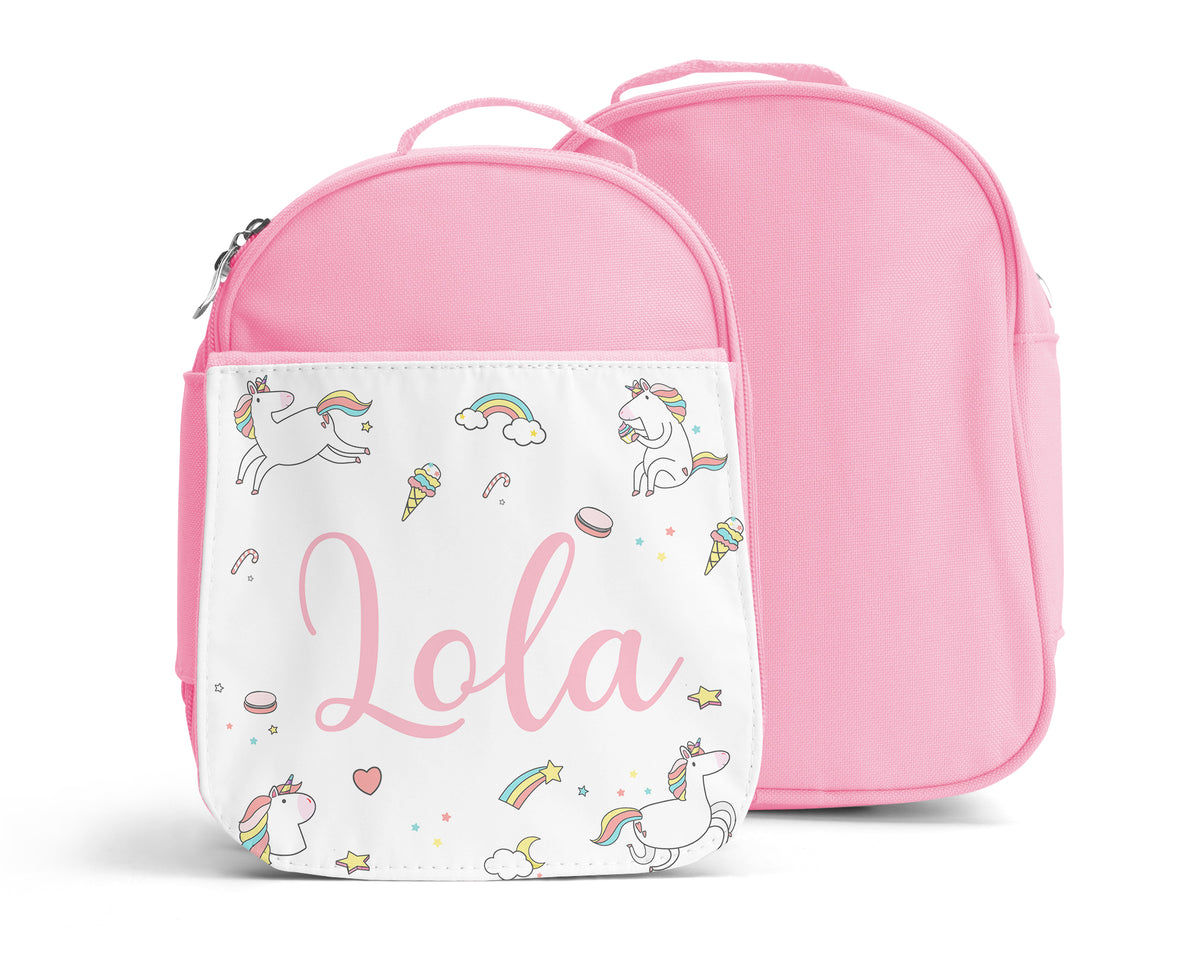 Kids Personalised Lunch Bag - Unicorns