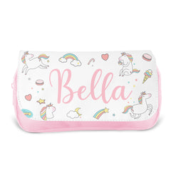 Personalised Children’s Pencil Case | Pencil Case for Girls, Pencil Case for Boys - Back to School | Custom Kids Pencil Case - Unicorns