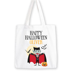 Personalised Halloween Trick or Treat Bag | Vampire | Halloween Tote Bag | Personalised Halloween Gift