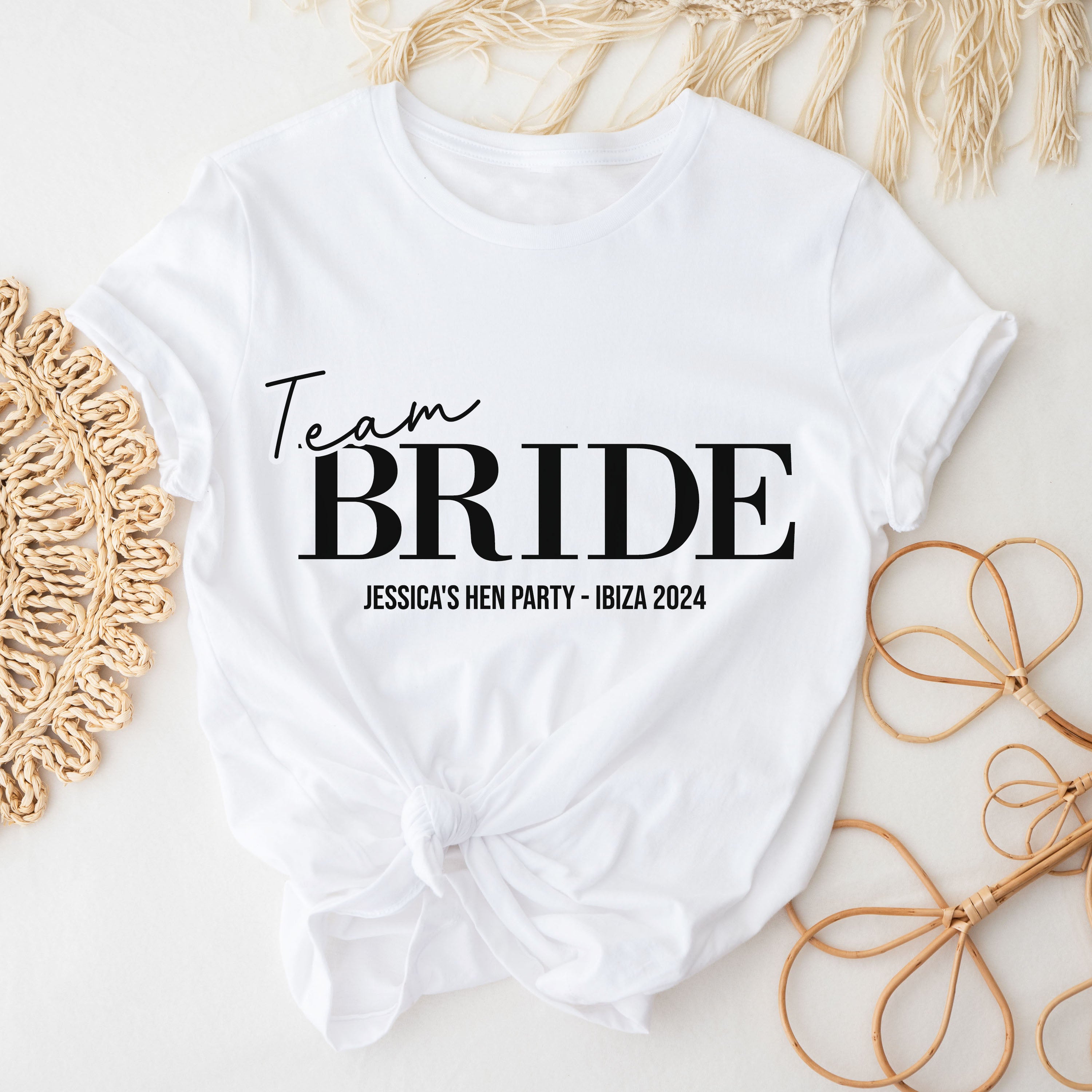 Personalised Hen Do T Shirts | Any Colour | Bachelorette Party Shirts, Custom Bridal Party T Shirts, Team Bride T-Shirts, Hen Party T Shirts