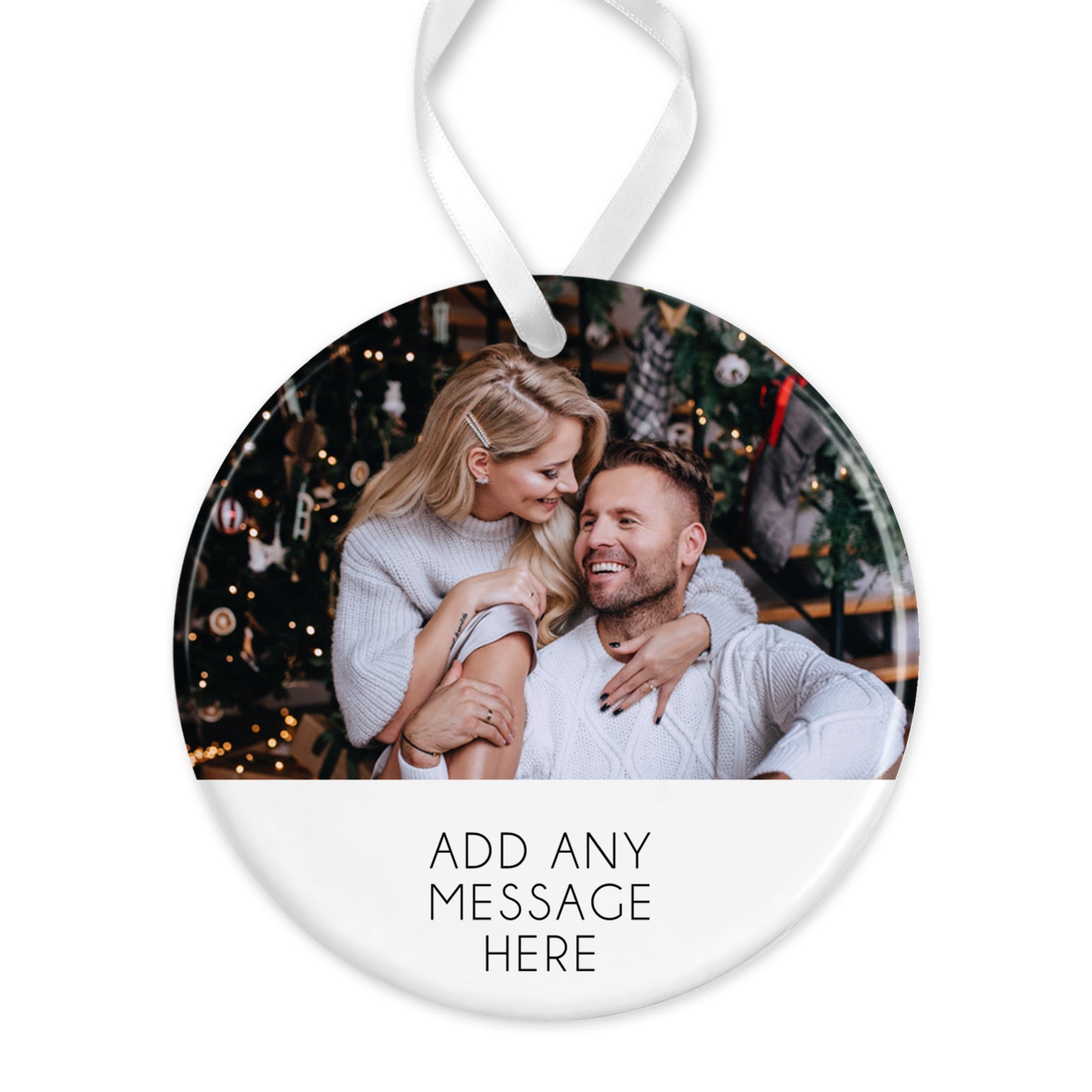 Personalised Christmas Ornament | Custom Photo Christmas Bauble, Personalised Christmas Decoration, Family Christmas | Photo Upload & Message