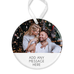 Personalised Christmas Ornament | Custom Photo Christmas Bauble, Personalised Christmas Decoration, Family Christmas | Photo Upload & Message