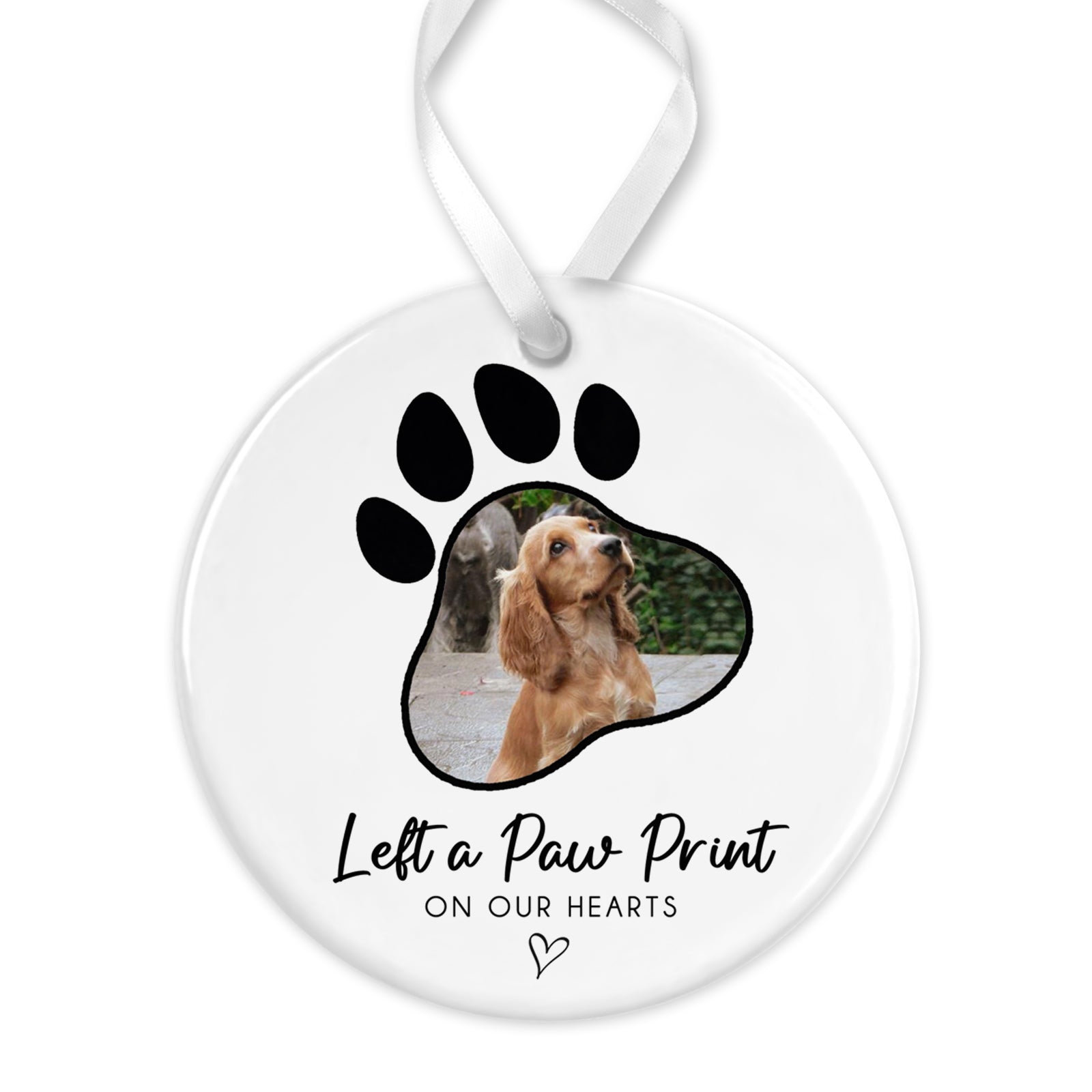 Dog Memorial Christmas Bauble | Pet Memory Ornament | Cat Memorial Keepsake Bauble | Pet Loss Christmas, Pet Loss Gift - Photo Paw