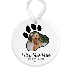 Dog Memorial Christmas Bauble | Pet Memory Ornament | Cat Memorial Keepsake Bauble | Pet Loss Christmas, Pet Loss Gift - Photo Paw